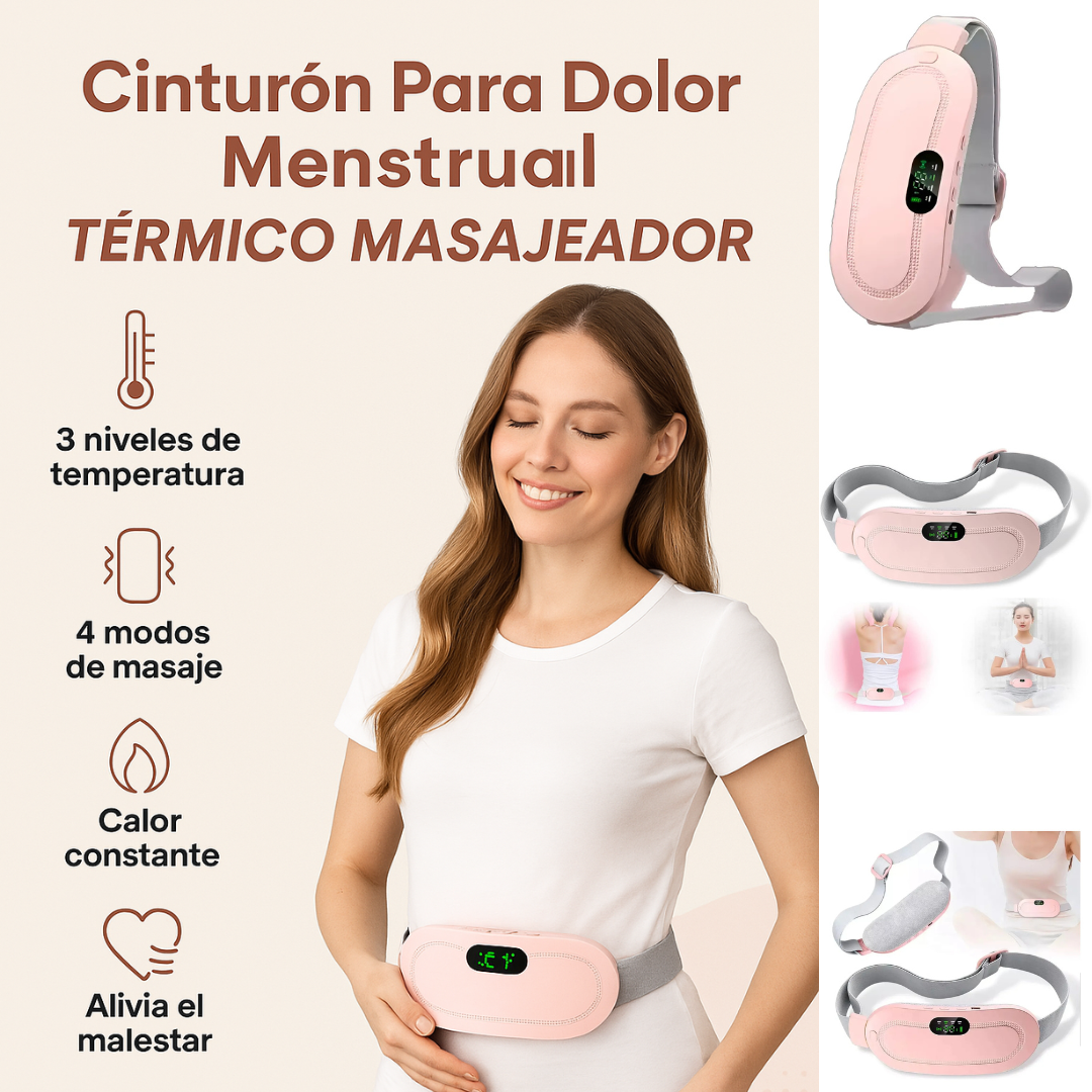 Cinturón Para Cólicos Menstruales Con Calor y Masaje