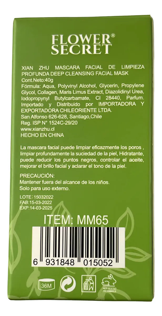 Mascarilla Natural Limpiadora te verde