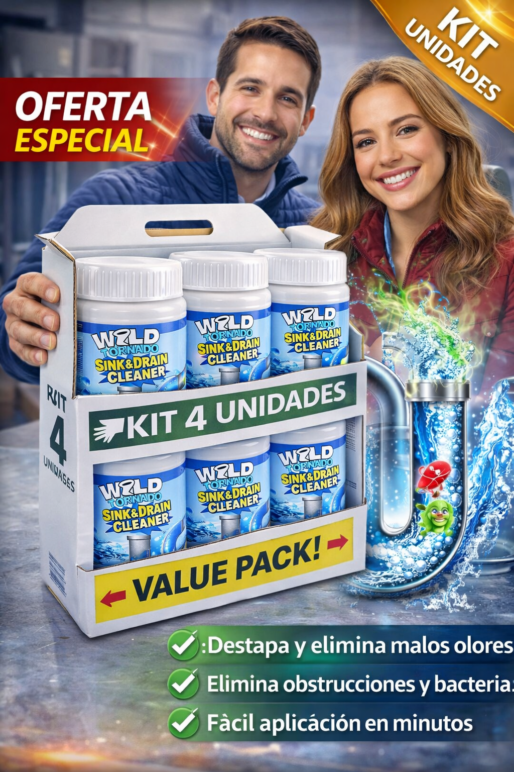 Polvo Limpiador De Drenaje 500g