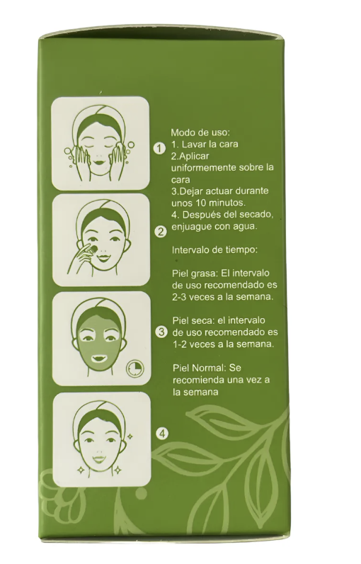 Mascarilla Natural Limpiadora te verde
