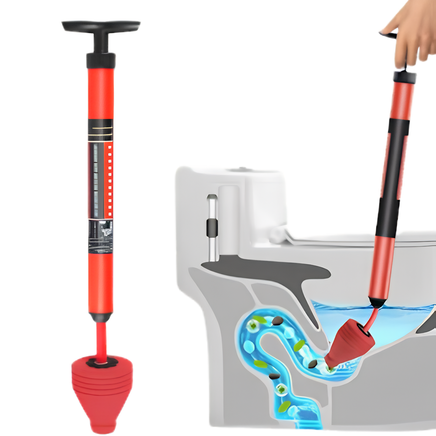 Sopapo Destapador Wc Inodoro Presión Red