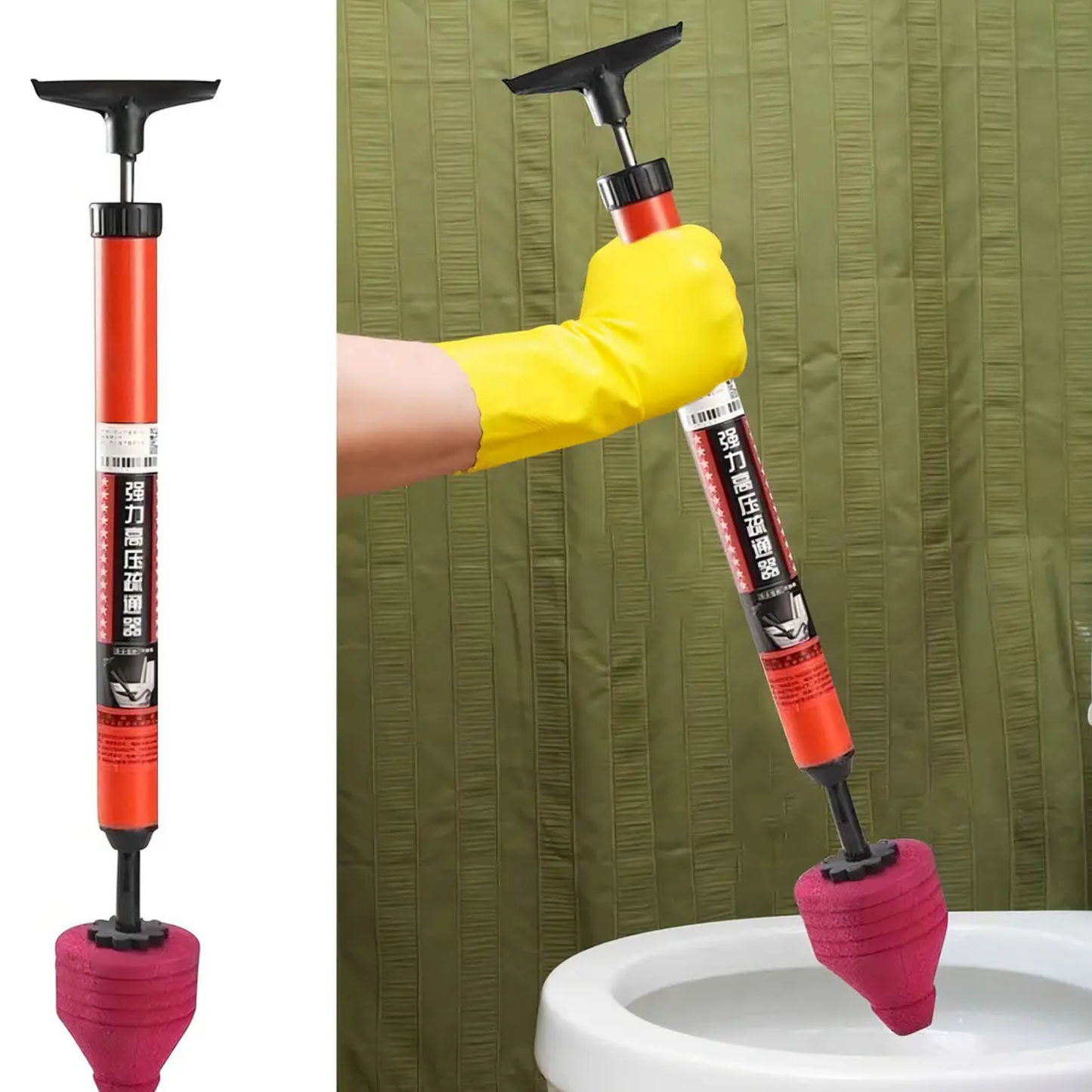 Sopapo Destapador Wc Inodoro Presión Red