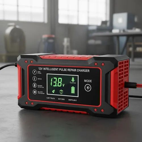Cargador de baterías 12V con pinzas