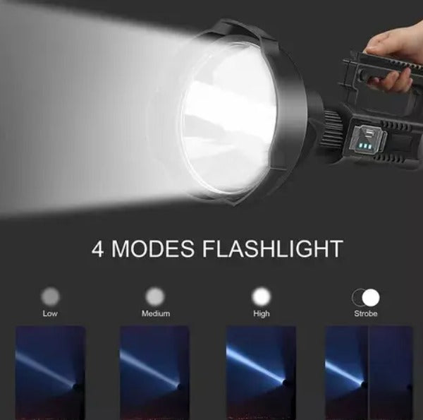 Foco Linterna Led Recargable + Tripode