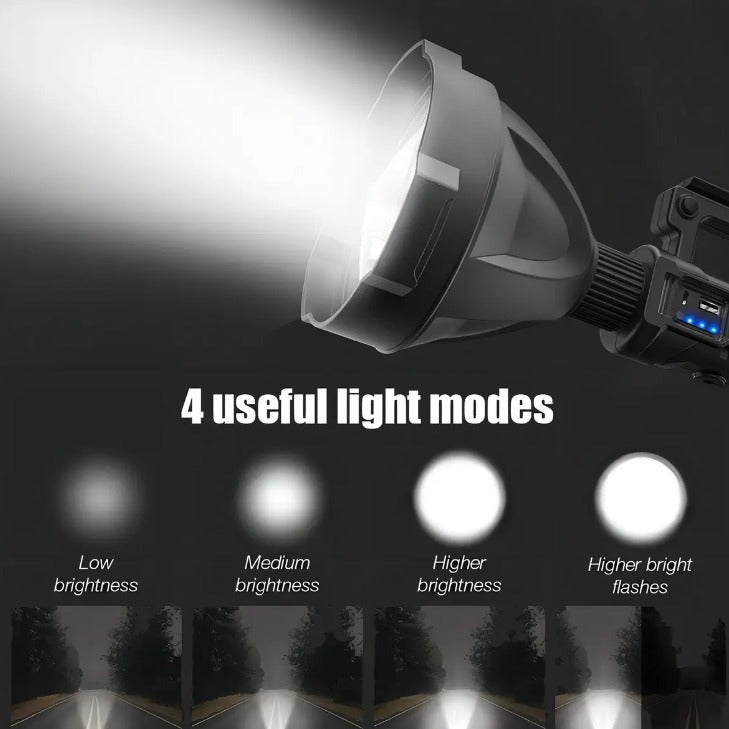 Foco Linterna Led Recargable + Tripode