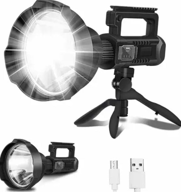 Foco Linterna Led Recargable + Tripode