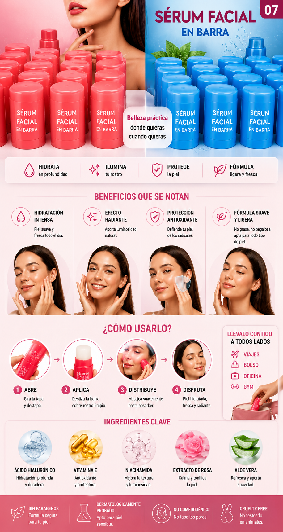 Sérum Facial En Barra Hidratante