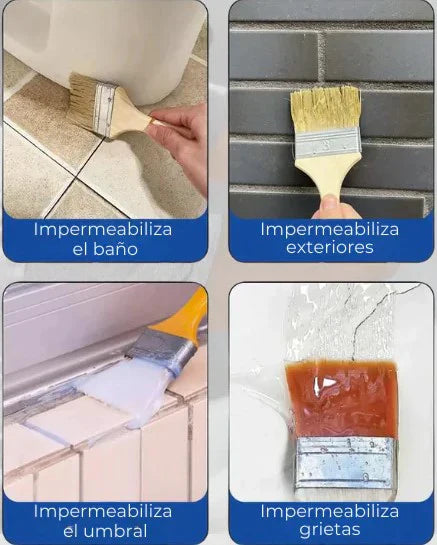 KIT IMPERMEABILIZANTE 3 UNIDADES DE 300G C/U + BROCHAS INCLUIDAS