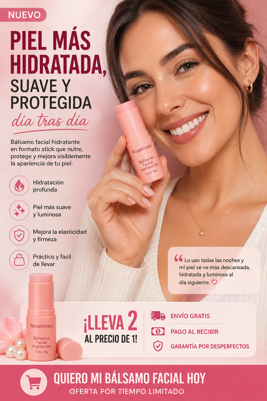 Bálsamo Facial Hidratante Antiarrugas