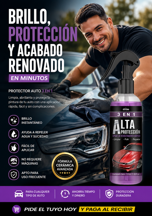 Protector Auto 3 En 1 Cera Spray 150 ml