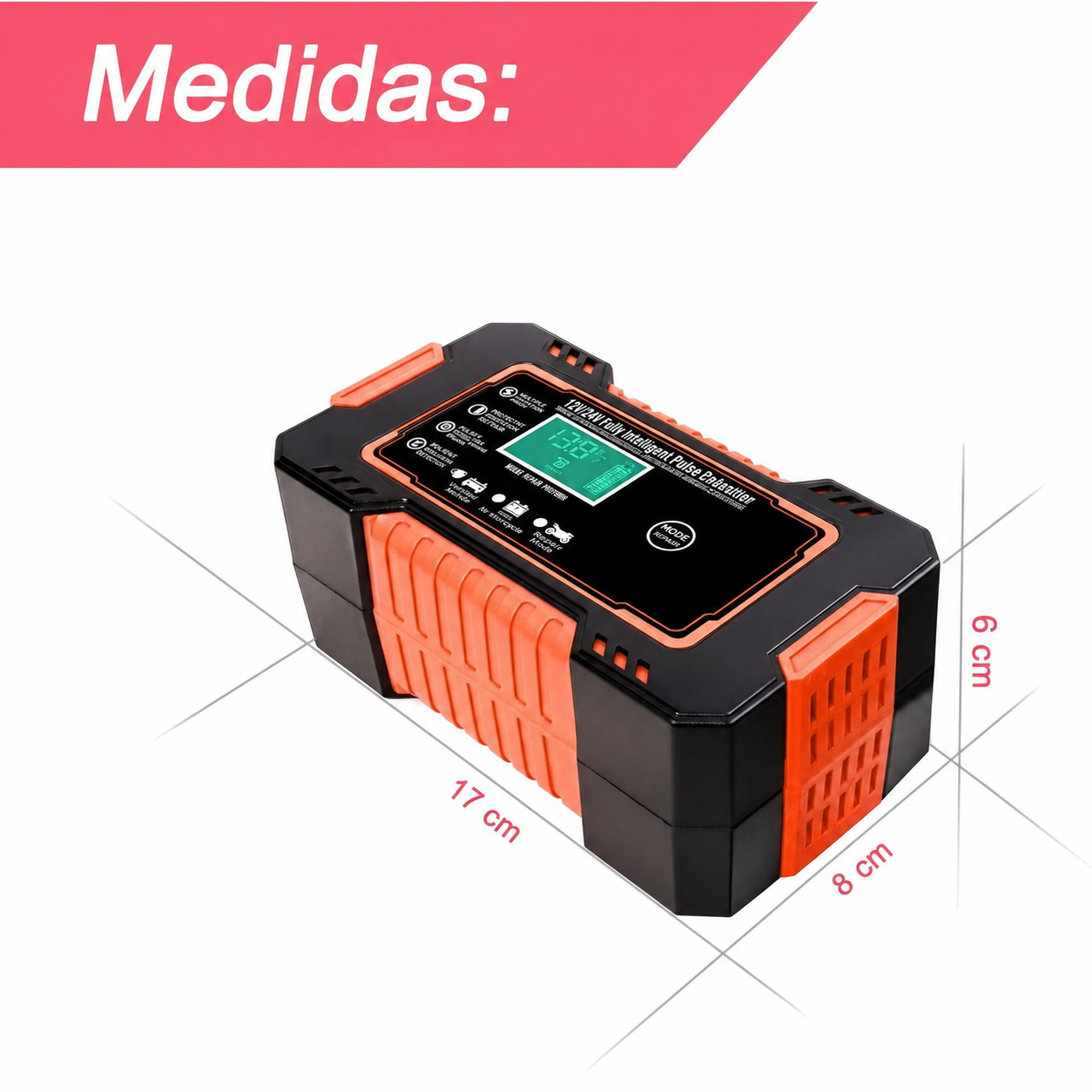 CARGADOR REPARADOR DE BATERÍAS PARA AUTO