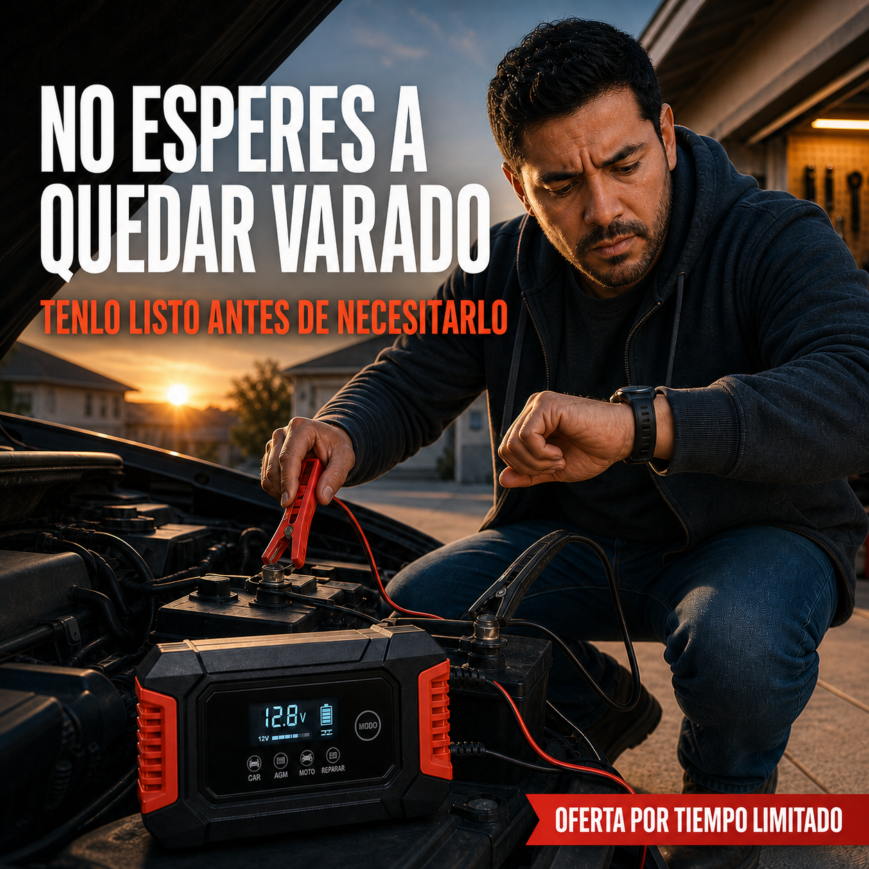CARGADOR REPARADOR DE BATERÍAS PARA AUTO