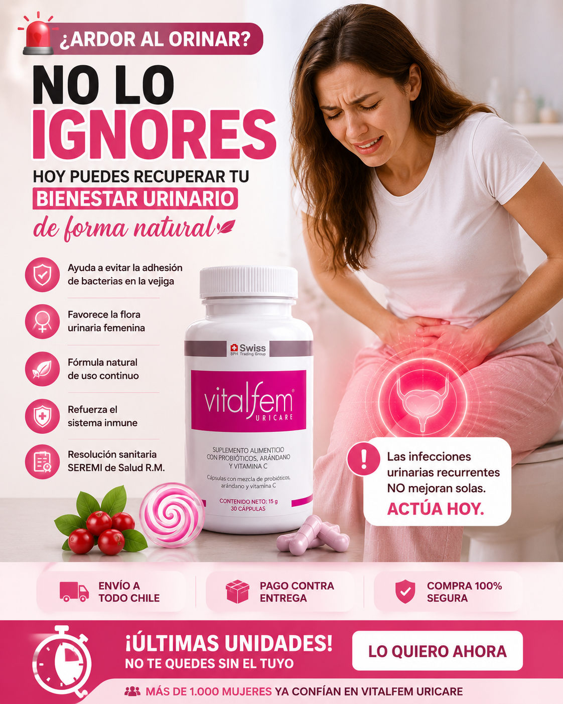 Vitalfem Uricare Salud Urinaria Femenina