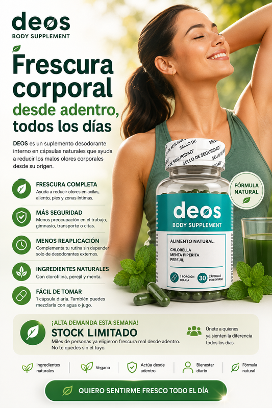 DEOS 30CAPS. desodorante corporal natural