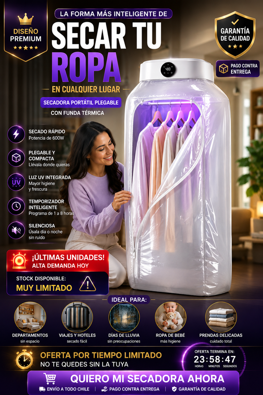 Secadora Ropa Portatil