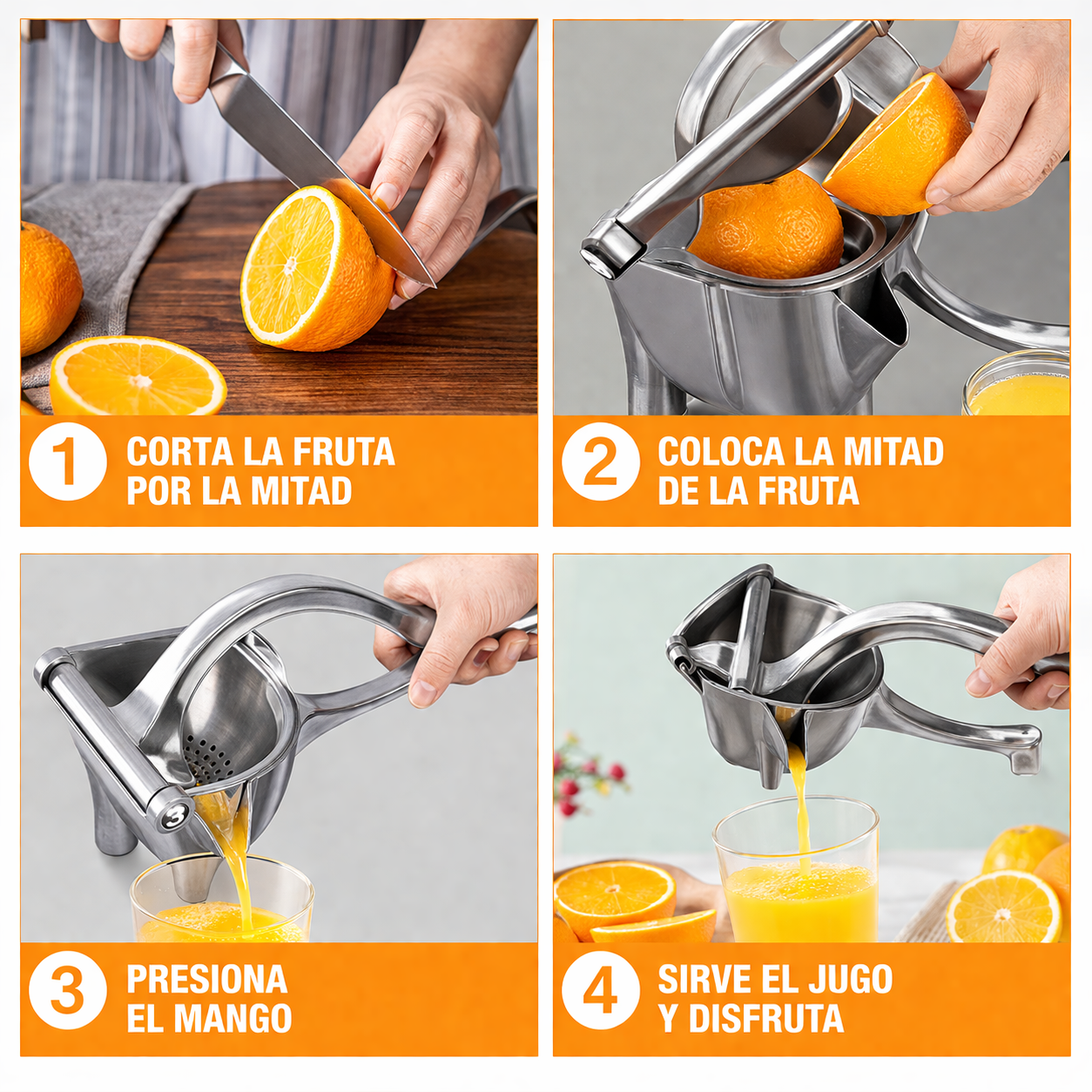 Exprimidor jugo fresco en segundos