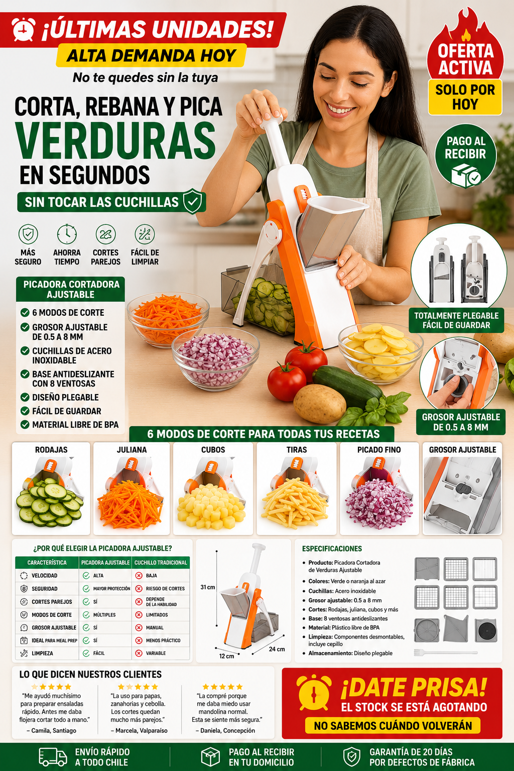 Picador Cortador Manual Multifuncional