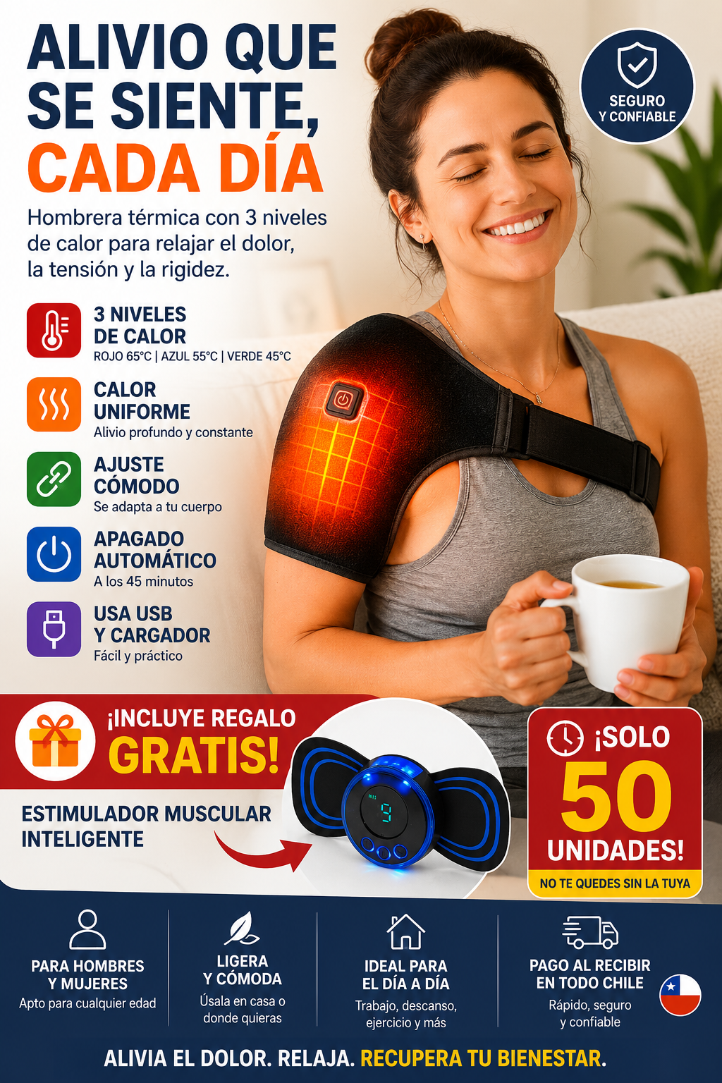 Hombrera Térmica 3 Niveles Calor