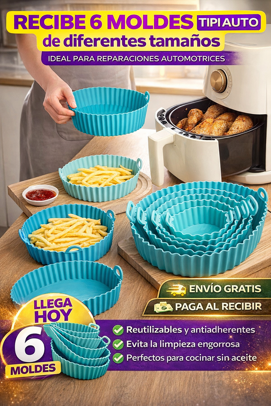 Kit de 6 Moldes de Silicona para Freidor