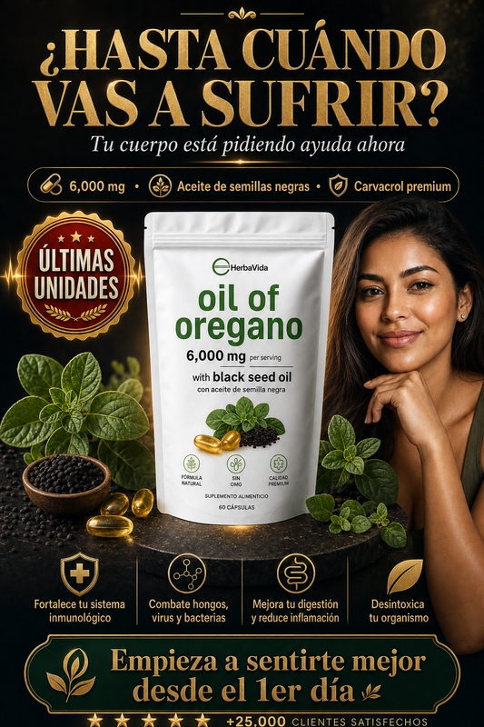 Aceite De Orégano 6000 Mg 60 capsulas