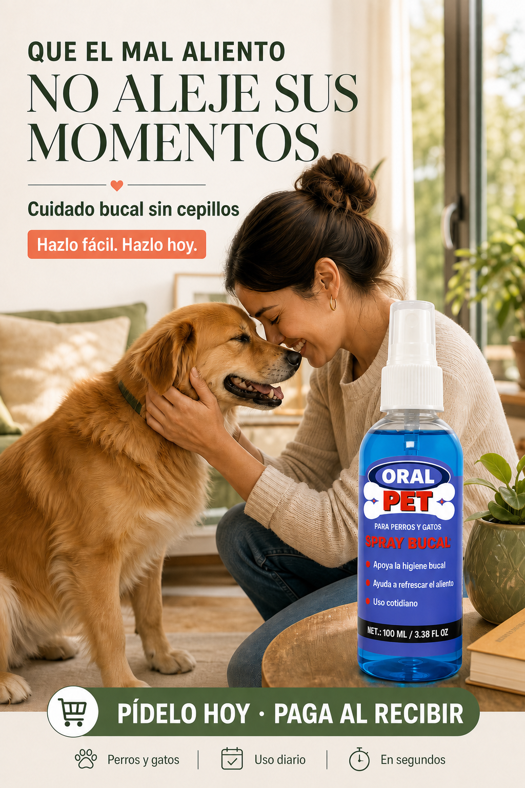 Oral Pet Spray Bucal Limpiador Mascotas